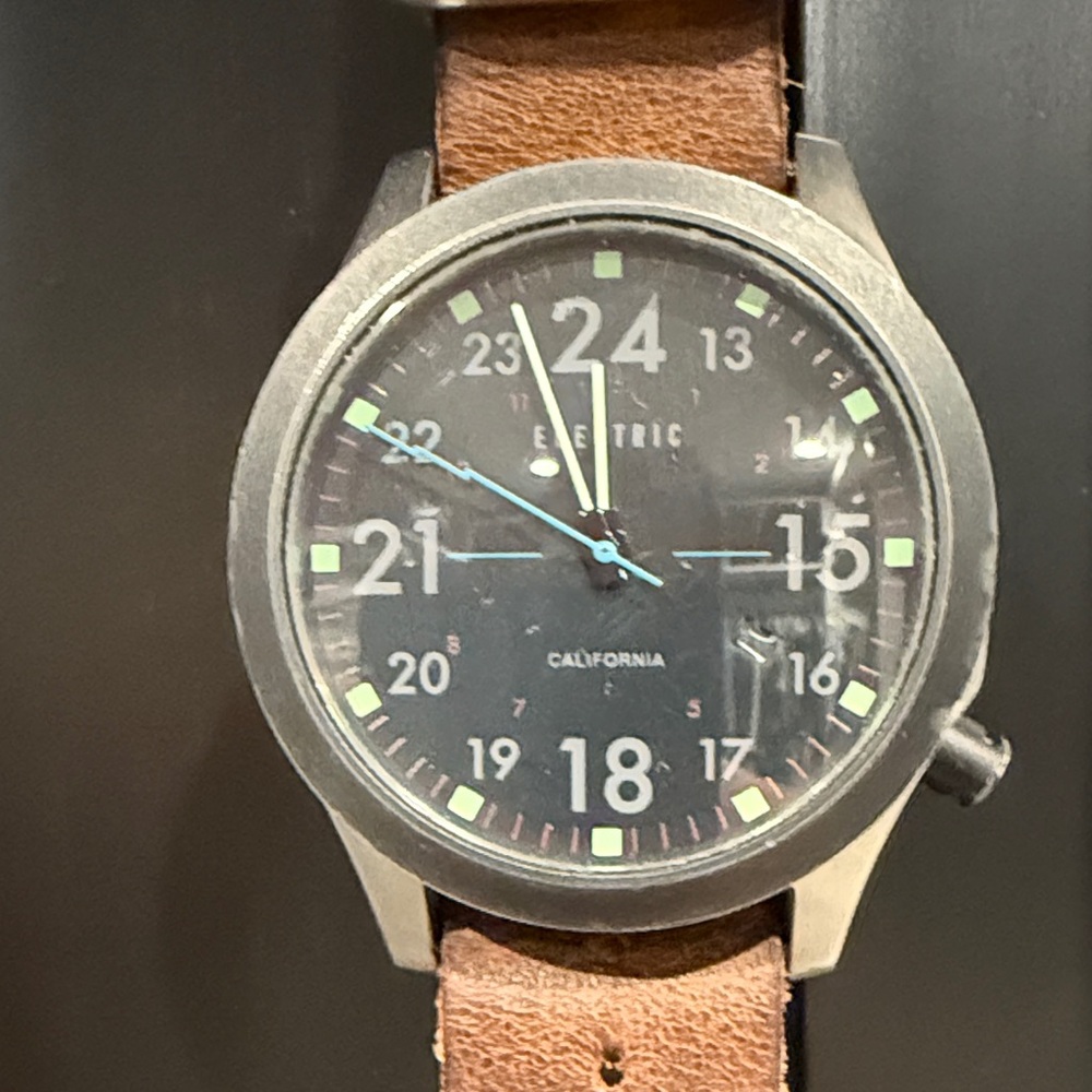 Electric California Men's Black and Brown miltary Watch.